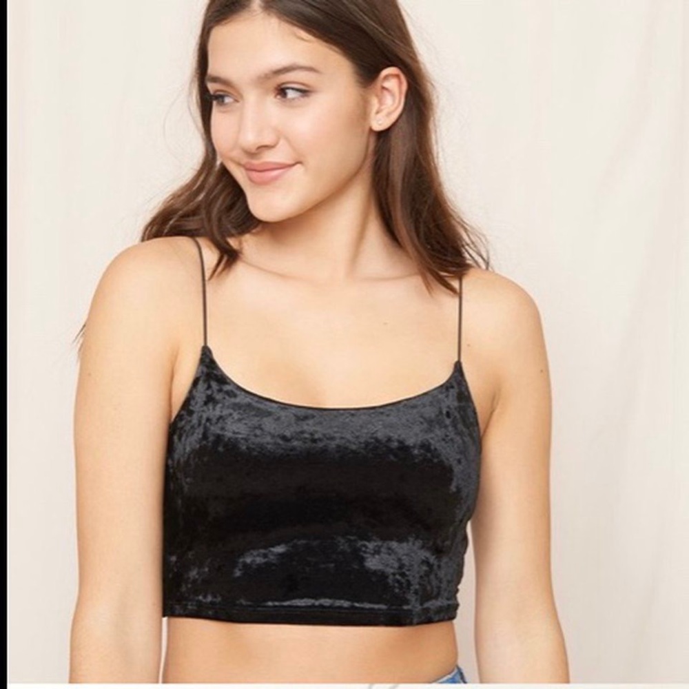 Garage velvet cropped cami